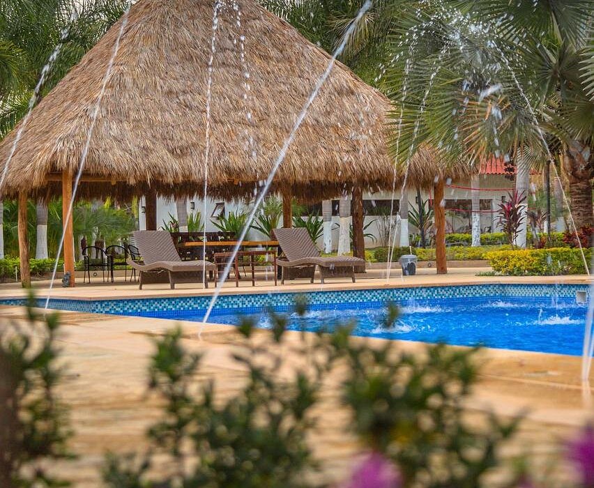 Palapa dance floor at dusk, Events & Wedding Venue in Puerto Vallarta
